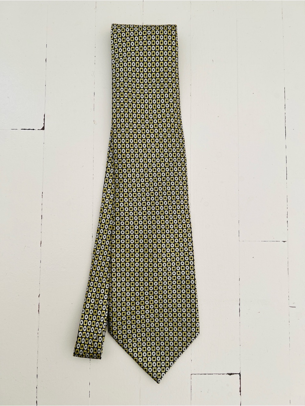Tongue Tied by Tom McLellon Geometric Silk Tie